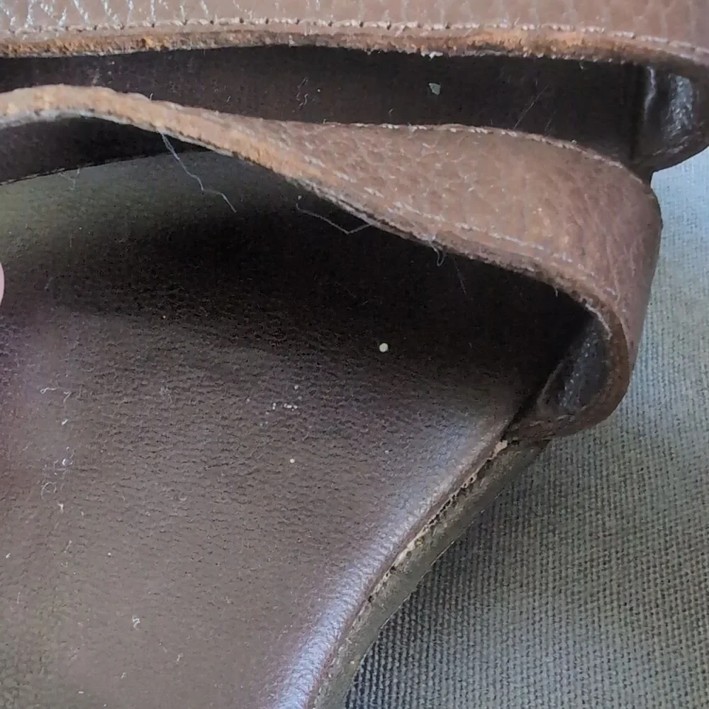 Montego Bay Club Leather Size 8.5 Sandals Made In Brazil Women's Shoes
